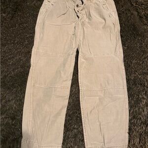 Free People Light Khaki Utility Chinos
